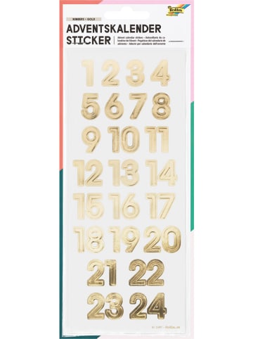 folia PAPER Adventskalenderstickers "Numbers Gold" - vanaf 5 jaar