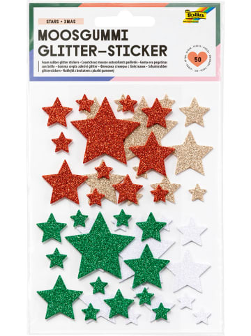 folia PAPER Naklejki brokatowe "Stars X-Mas" - 4+