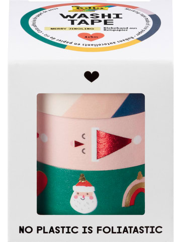 folia PAPER 4-delige set: Washi-tape "Merry Jingling" - vanaf 5 jaar