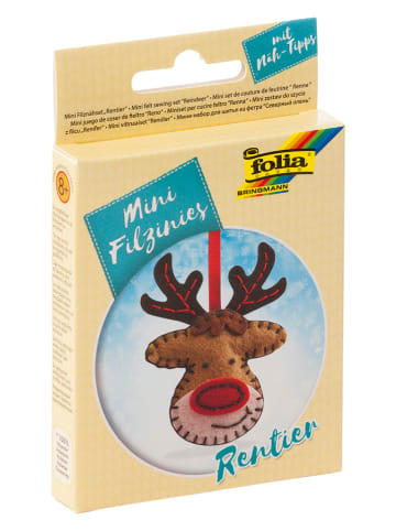 folia PAPER 11tlg. Bastelset "Mini Filzinies Rentier" - ab 8 Jahren