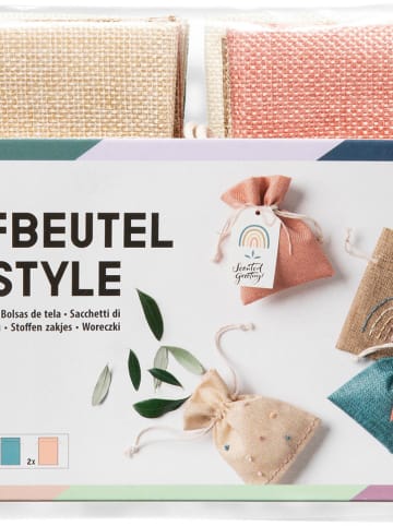 folia PAPER 5er-Set: Jutebeutel "Boho Chic" - ab 6 Jahren