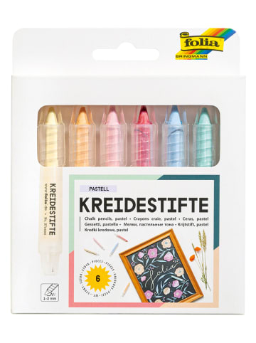 folia PAPER Kreidestifte in Bunt - 6 Stück