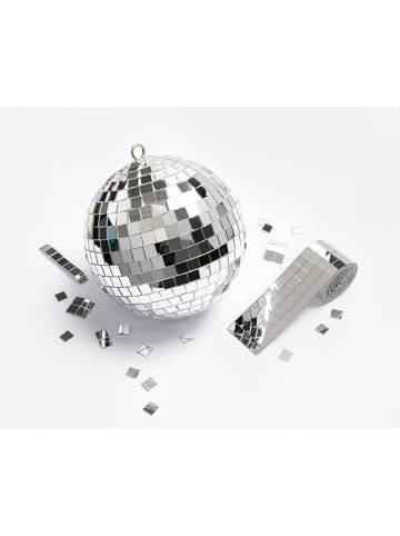 folia PAPER Taśma w kolorze srebrnym z mozaiką lustrzaną