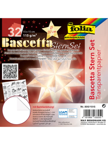 folia PAPER Bascetta-ster-knutselset beige - Ø 20 cm
