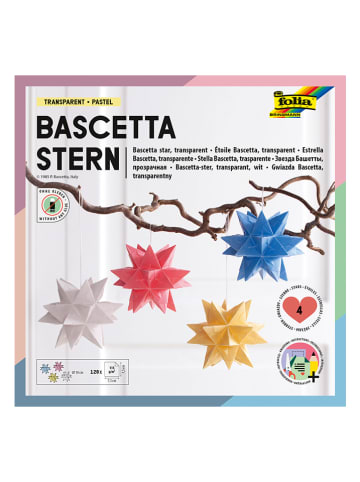 folia PAPER Bascetta-Stern-Bastelset "Transparentpapier" in Bunt - Ø 10 cm