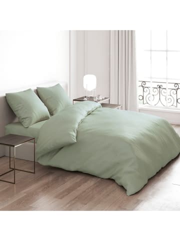 Cacharel textiles Komplet pościeli satynowej "Uni" w kolorze zielonym