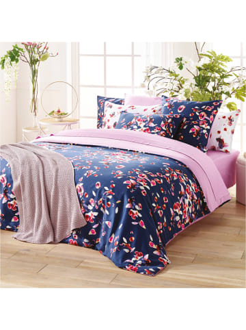 Cacharel textiles Satijnen beddengoedset "Aurore" blauw/lichtroze