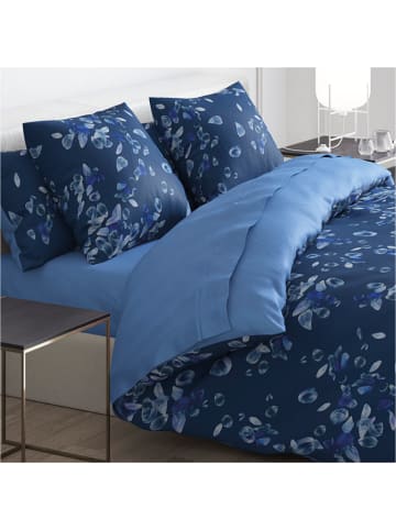 Cacharel Satin-Bettwäsche-Set "Aurore" in Blau