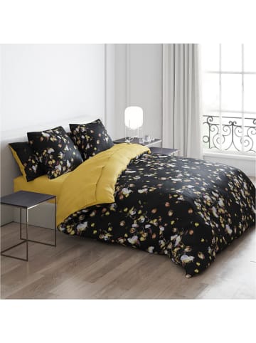 Cacharel Satijnen beddengoedset "Aurore" zwart/geel
