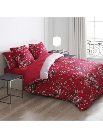 Cacharel textiles Satynowa poszewka "Aurore" w kolorze czerwonym na poduszkę