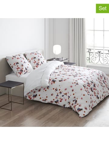 Cacharel textiles 4tlg. Satin-Bettwäsche-Set "Aurore" in Weiß