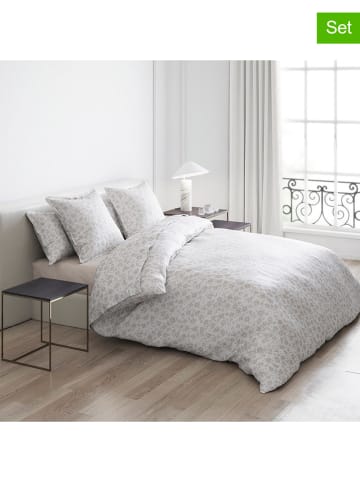 Cacharel textiles 2-delige set: satijnen kussenslopen "Eglantine" beige/wit