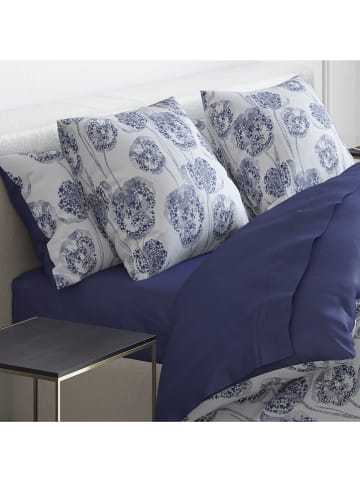 Cacharel Satin-Spannbettlaken "Uni" in Dunkelblau