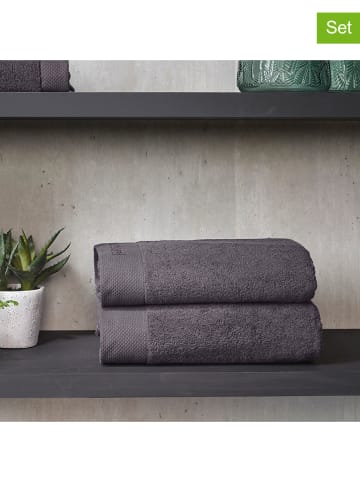 Cacharel 2er-Set: Duschtücher in Anthrazit
