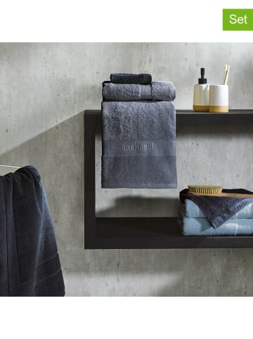 Cacharel textiles 2er-Set: Gästehandtücher in Dunkelblau