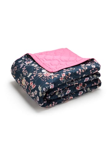 Cacharel Tagesdecke in Dunkelblau/ Rosa