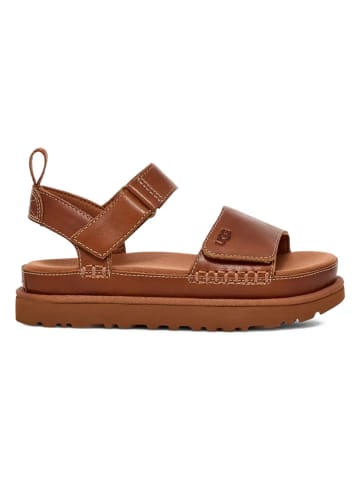 UGG Leder-Sandalen in Hellbraun