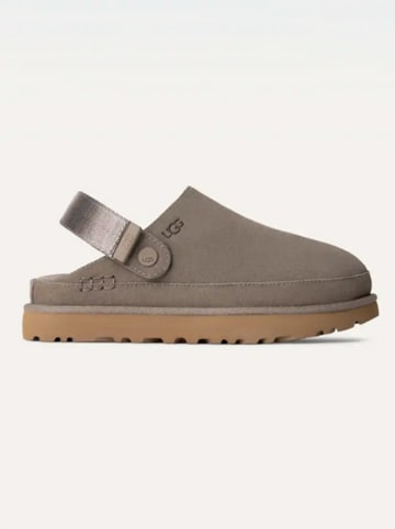 UGG Skórzane kapcie "Goldenstar" w kolorze fioletowym