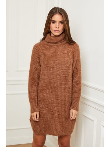 L'armoire de Suzette Sukienka dzianinowa w kolorze karmelowym