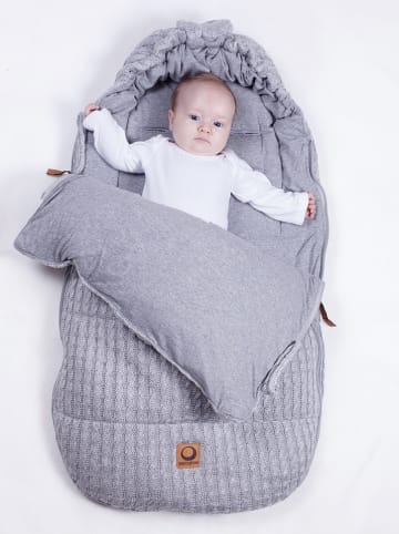 easygrow Fußsack "Grandma Old" in Grau - (L)110 cm