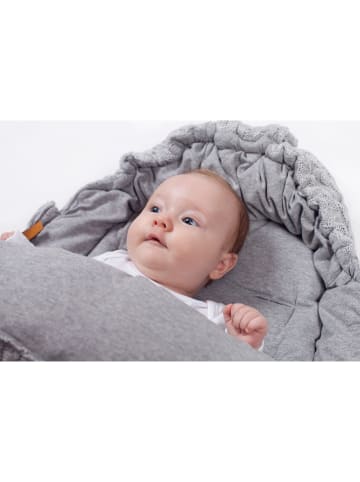 easygrow Śpiworek "Grandma Old" w kolorze szarym - dł. 110 cm