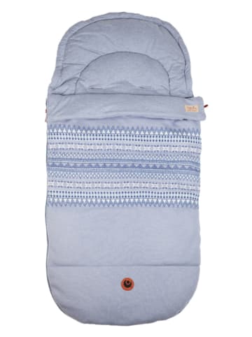 easygrow Fußsack "Grandma Memini" in Hellblau - (L)110 cm