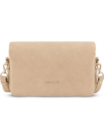 Hey Marly Leren schoudertas "Sassy Sister Suede" beige - (B)27 x (H)16 x (D)9 cm