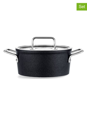 Fissler 2-delige set: pan met deksel "Adamant®" zwart - Ø 18 cm