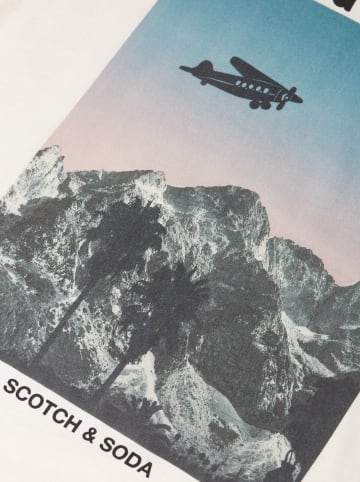 Scotch & Soda Koszulka w kolorze kremowym
