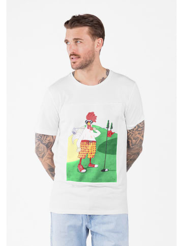 KEY LARGO Shirt "Golfing Chicken" in Weiß