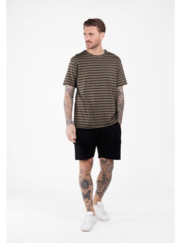 KEY LARGO Shirt "Inspire" in Braun/ Schwarz