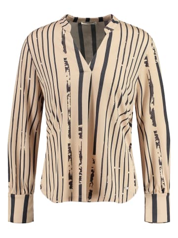 KEY LARGO Bluse "Stripe" in Beige/ Schwarz