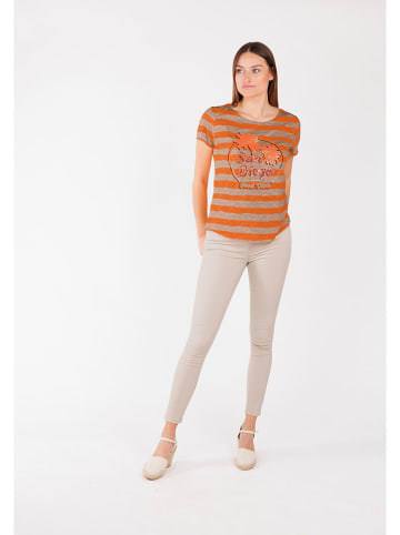 KEY LARGO Shirt "San Diego" in Hellbraun/ Orange