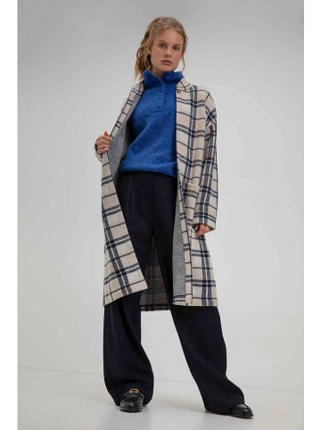 Josephine & Co Wollen vest "Sjoerd" donkerblauw/beige