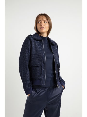 Josephine & Co Pailletten-Übergangsjacke "Frida" in Dunkelblau