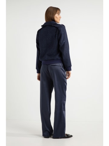 Josephine & Co Pailletten-Übergangsjacke "Frida" in Dunkelblau