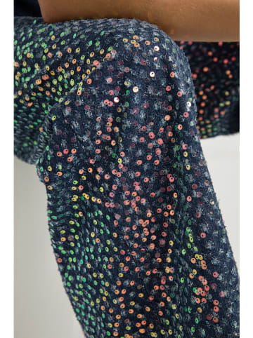 Josephine & Co Paillettenspijkerbroek "Freddy" - comfort fit - donkerblauw/meerkleurig