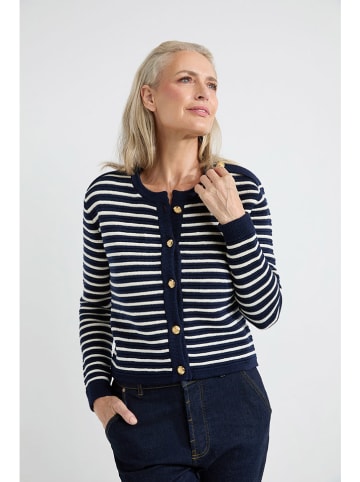 Josephine & Co Cardigan "Avery" in Dunkelblau/ Weiß