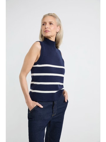 Josephine & Co Pullunder "Arianne" in Dunkelblau/ Weiß