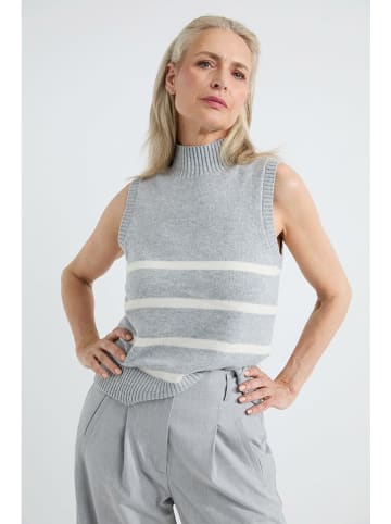 Josephine & Co Pullunder "Arianne" in Grau/ Weiß
