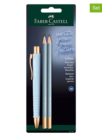 Faber-Castell 3-delige schrijfset: "Urban" lichtblauw