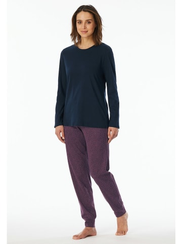UNCOVER BY SCHIESSER Pyjama paars/donkerblauw