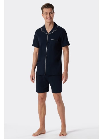 Schiesser Pyjama in Dunkelblau