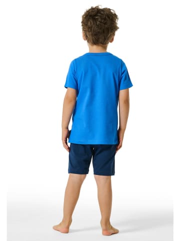 Schiesser Pyjama donkerblauw/blauw
