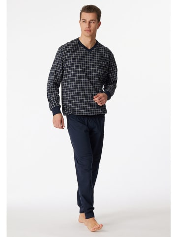 Schiesser Pyjama in Dunkelblau