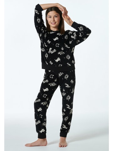 Schiesser Pyjama in Schwarz