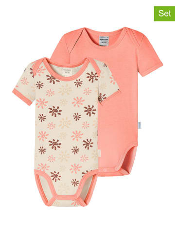Schiesser 2-delige set: rompers oranje/beige