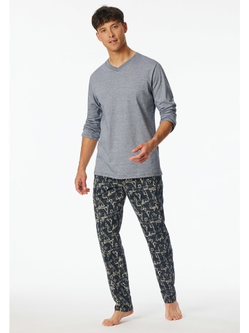 Schiesser Pyjama-Oberteil in Grau