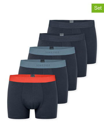 Schiesser 5-delige set: boxershorts donkerblauw
