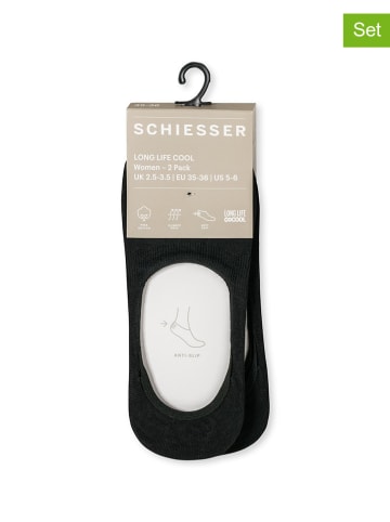 Schiesser 2er-Set: Füßlinge in Schwarz
